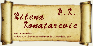 Milena Konatarević vizit kartica